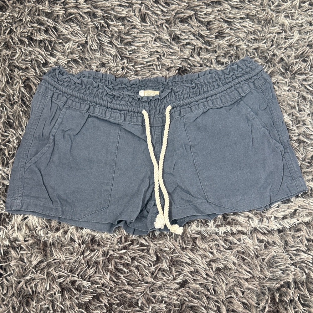 Roxy Navy Blue Athletic Drawstring Shorts